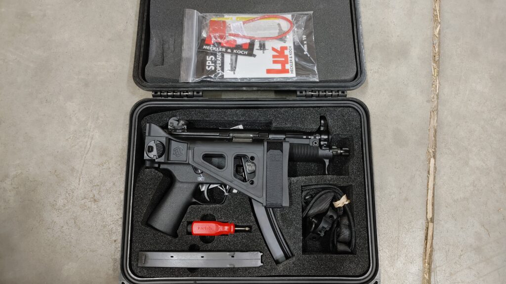 Used Heckler & Koch H&K SP5K PDW 9mm Luger w/ SB Tactical SBT5KA Folding Brace – excellent condition!