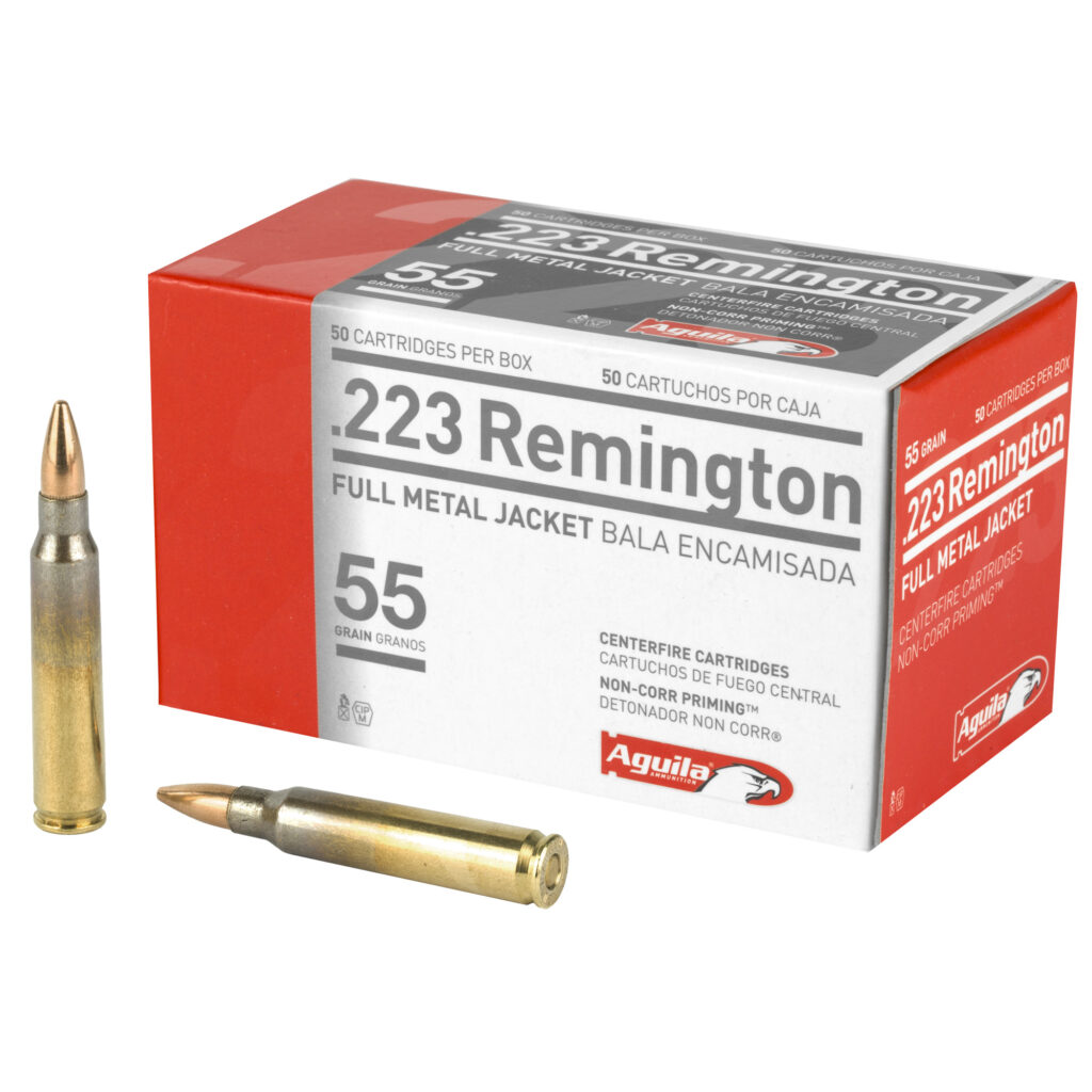 Aguila 223 Remington Ammo 55 grain FMJ Case of 1000 Rounds 1E223110 – Free Shipping