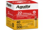 Aguila Super Extra 22 LR Ammo 40 grain Copper Plated Round Nose Case of 2000 Rounds 1B221115 - View 2