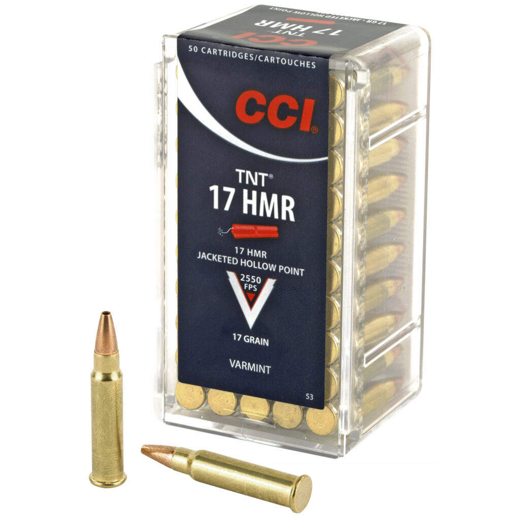 CCI TNT 17 HMR Ammo 17 grain Jacketed Hollow Point 500 Rounds (10-50 rd boxes) 0053