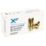 X-Force 9mm Luger Ammo 124 grain FMJ 100 Rounds (2 Boxes) - View 1