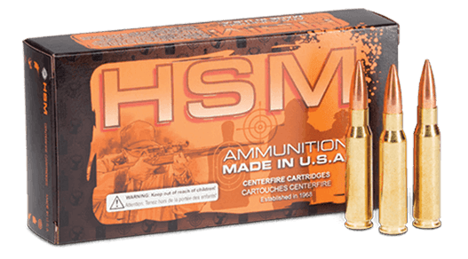 HSM 270 WSM Ammo 130 grain SBT Soft Point Box of 20 Rounds HSM-270WSM-8-N