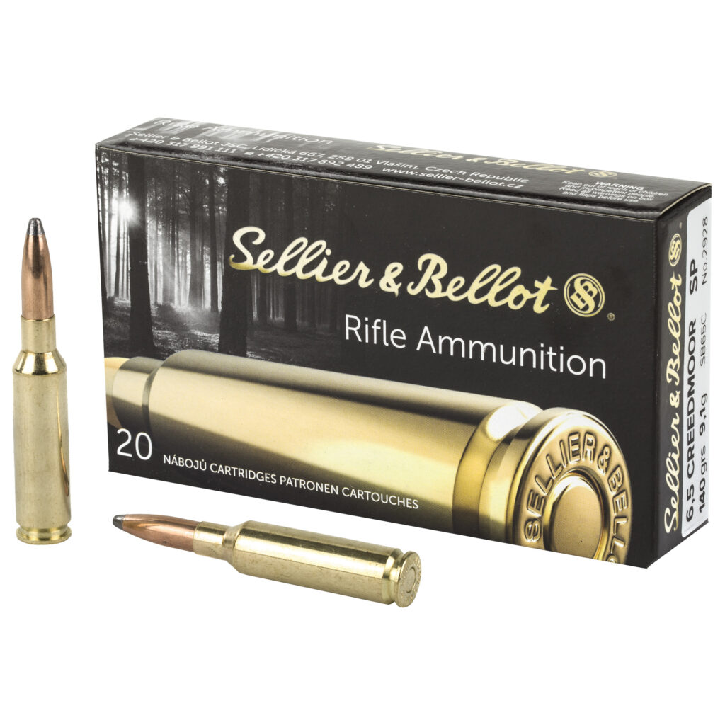 Sellier & Bellot 6.5 Creedmoor Ammo 140 grain Soft Point Box of 20 Rounds SB65C