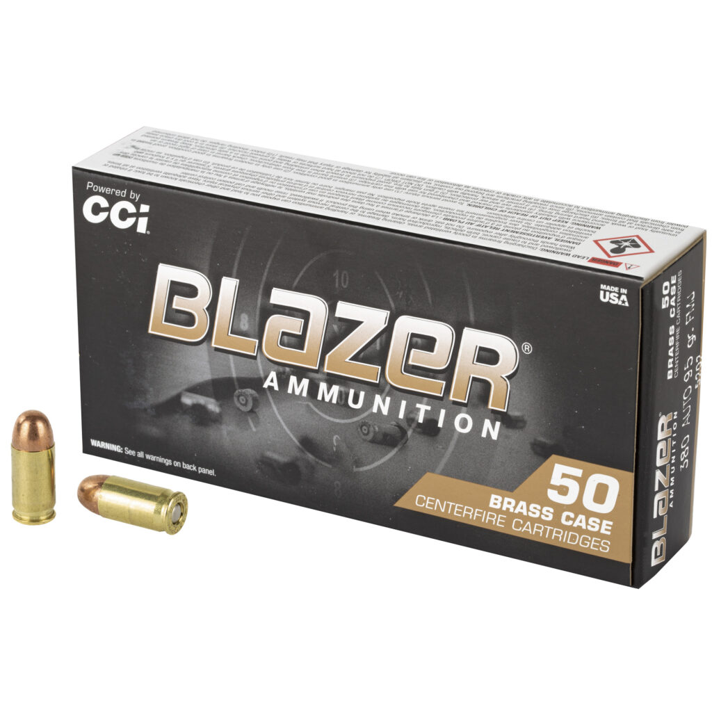 CCI Blazer 380 Auto / ACP Ammo 95 grain FMJ Box of 50 Rounds 5202