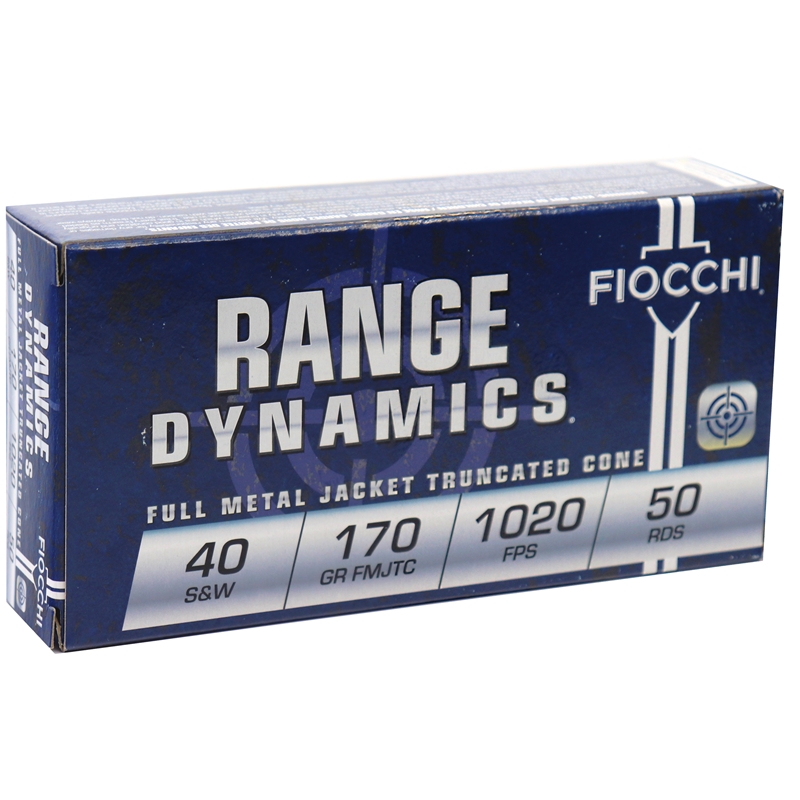Fiocchi Shooting Dynamics 40 S&W Ammo 170 grain FMJ-TC Case of 1000 Rounds 40SWA