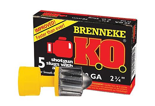 Brenneke KO Slug 20 GA Ammo 2-3/4″ 3/4 oz Case of 250 Rounds / Shells Bulk SL-202KO