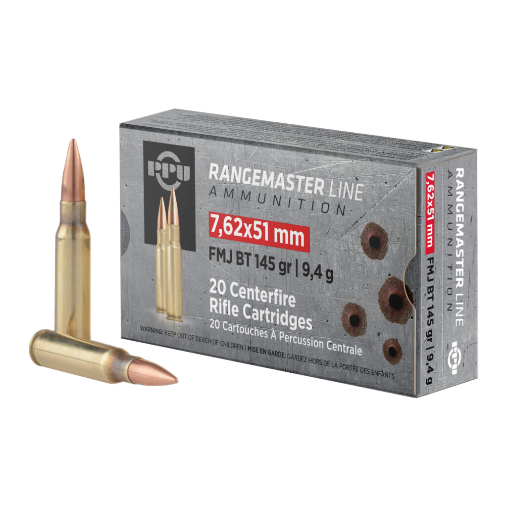 Prvi Partizan PPU Rangemaster Line 7.62×51 Ammo 145 grain M80 FMJ BT 500 Rounds in Ammo Can PPRM762M