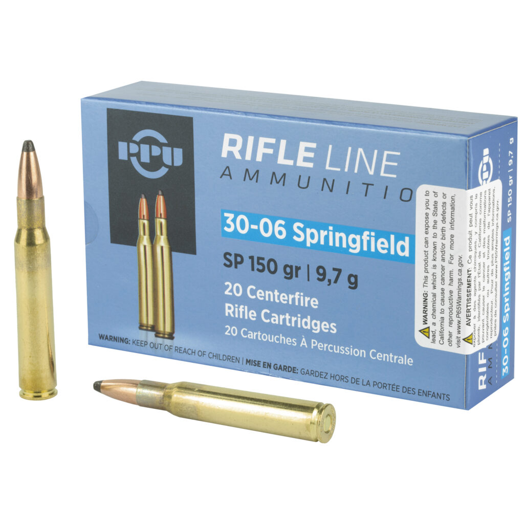 Prvi Partizan PPU Rifle Line 30-06 Springfield Ammo 150 grain Soft Point Box of 20 Rounds PP30061