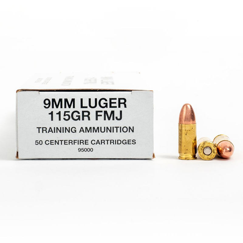 CCI Blazer 9mm Luger Ammo 115 grain FMJ Case of 1000 Rounds Bulk 95000 (Brass Case)