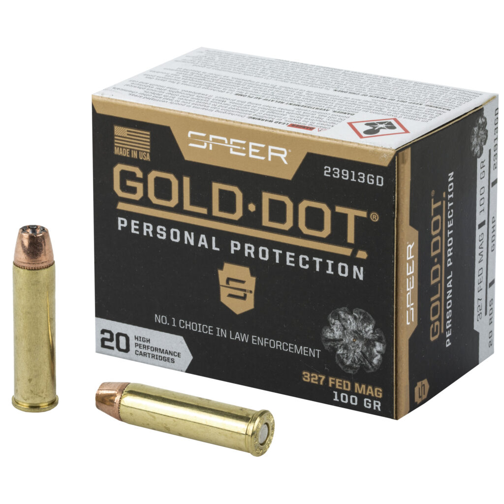 Speer Gold Dot 327 Federal Mag Ammo 100 grain GDHP Box of 20 Rounds 23913GD