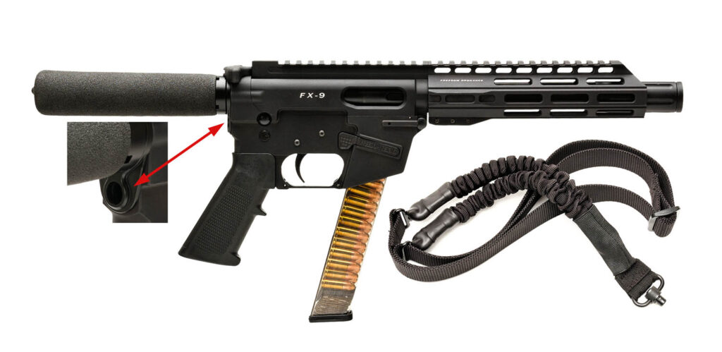 Freedom Ordnance FX-9 Sling Model 8″ Barrel Glock Mags 9mm FX9P8-T