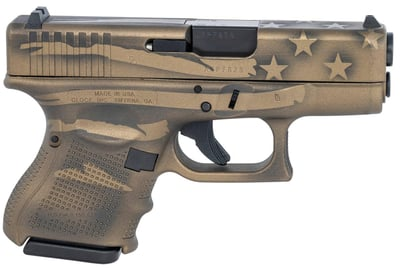 GLOCK 26 GEN 4 9MM BURNT BRONZE BATTLE WORN FLAG