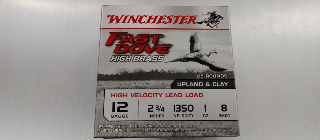 Winchester Fast Dove High Brass 12 GA Ammo 2-3/4″ 1 oz #8 Lead Shot Case of 250 Rounds WFD128B
