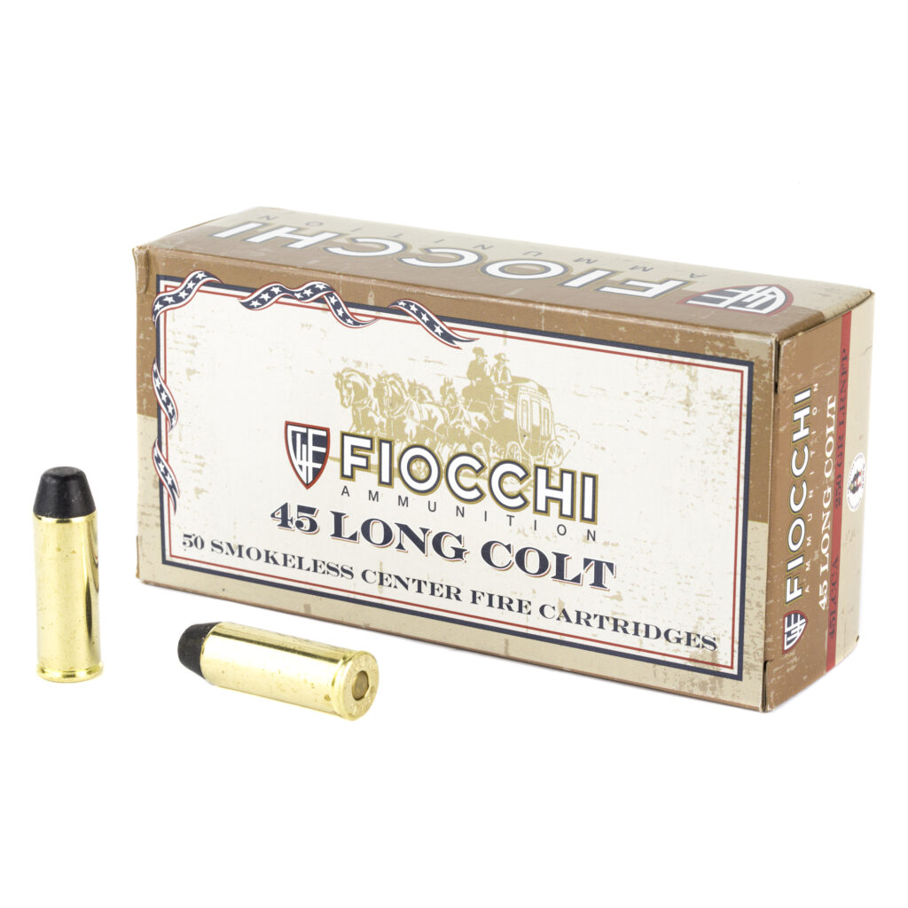 Fiocchi Cowboy Action 45 Colt Ammo 250 grain Lead Flat Point Box of 50 Rounds 45LCCA