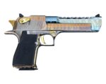 Used, like new Magnum Research Desert Eagle 50 AE Gold Tiger Stripe DE50TG-TS - View 2