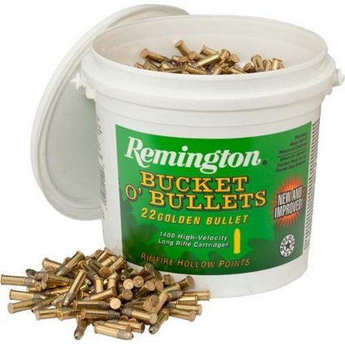 Remington Bucket O’ Bullets 22 LR Ammo 36 grain Hollow Point Bucket of 1400 Rounds 1622B – Online Only