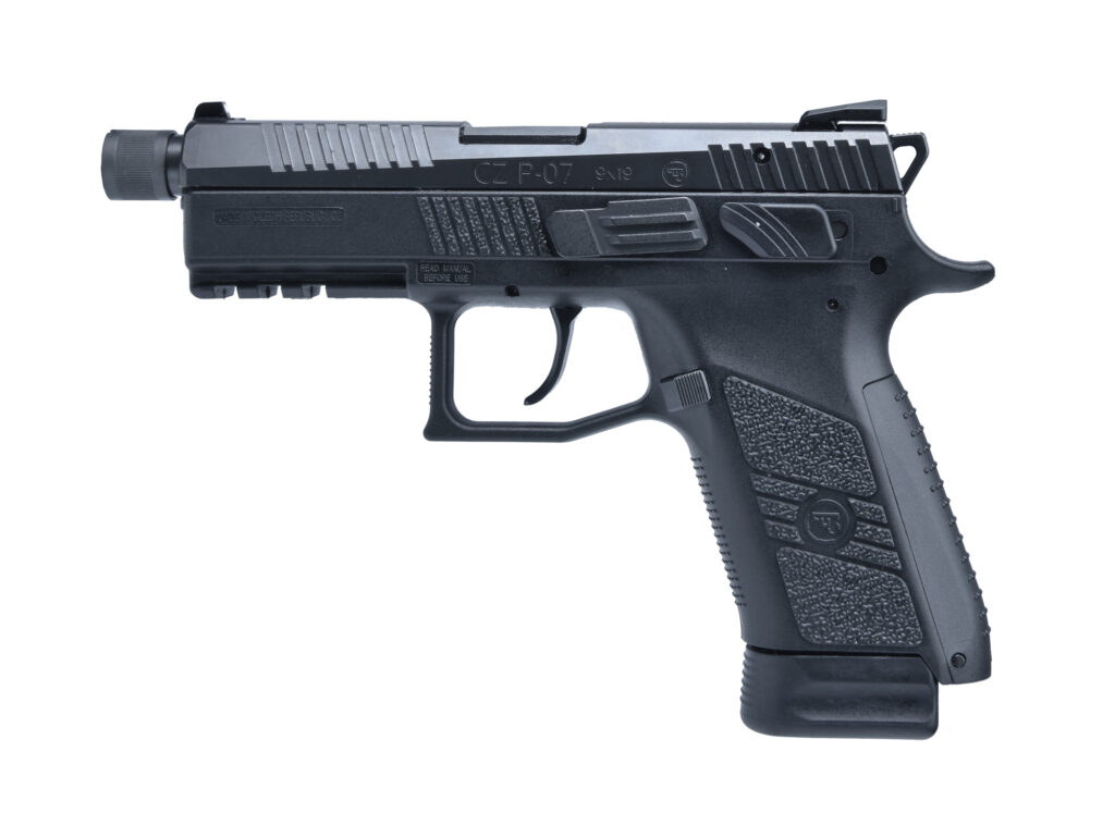 CZ P-07 Suppressor-Ready 9mm Pistol – Threaded Barrel, 17+1, Night Sights