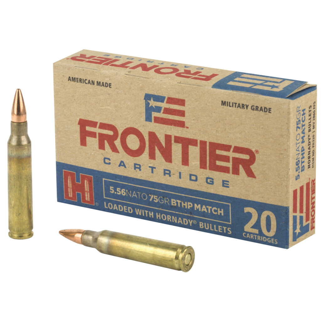 Hornady Frontier 5.56 NATO Ammo 75 grain BTHP Match Box of 20 Rounds FR320