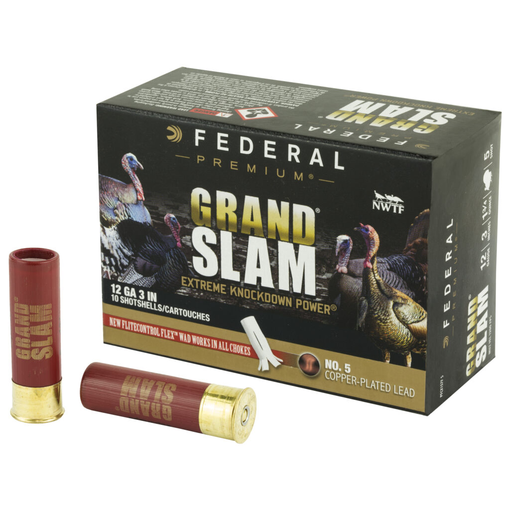 Federal Premium Grand Slam 12 GA Ammo 3″ 1-3/4 oz #5 Shot Box of 10 Rounds / Shells PFCX157F5