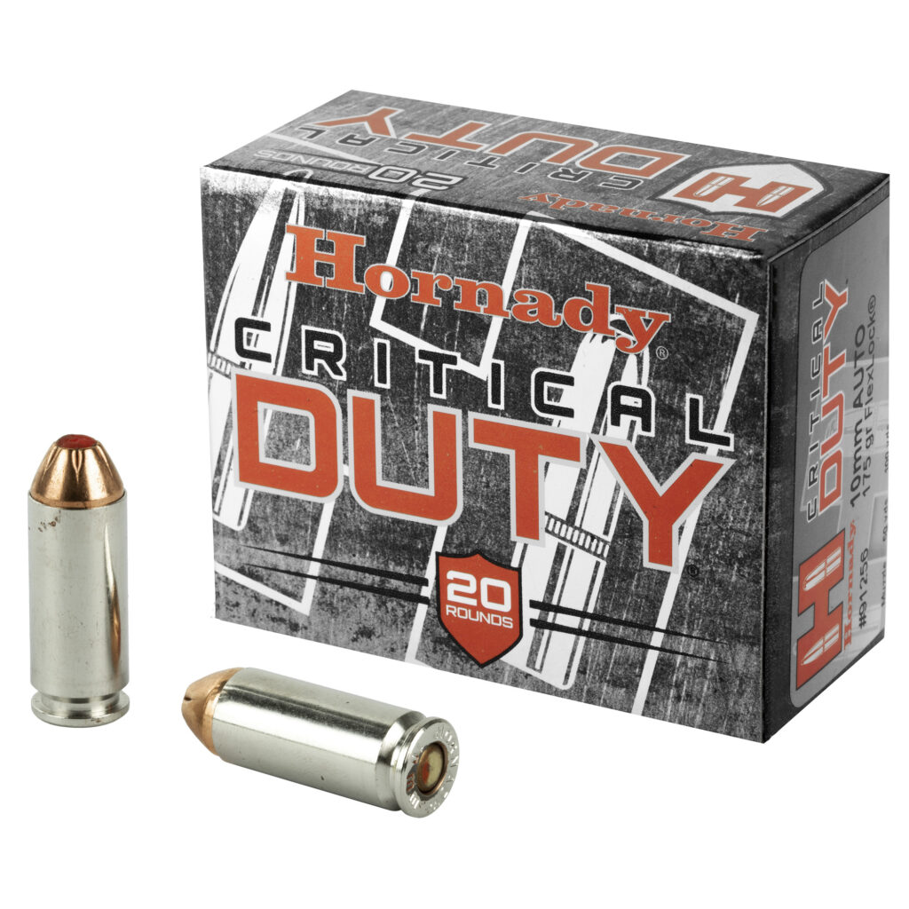 Hornady Critical Duty 10mm Auto Ammo 175 grain FlexLock Case of 200 Rounds 91256