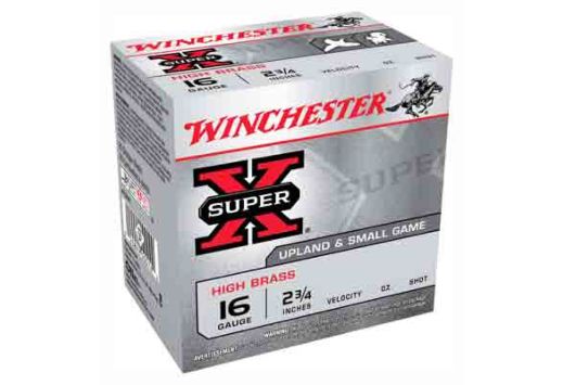 Winchester Super-X High Brass 16 GA Ammo 2-3/4″ 1-1/8 oz #4 Shot Case of 250 Rounds / Shells X16H4