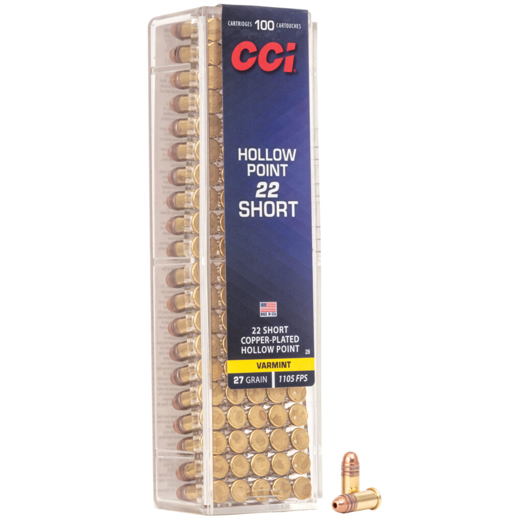 CCI 22 Short Ammo 27 grain Plated Hollow Point Case of 5000 Rounds 0028