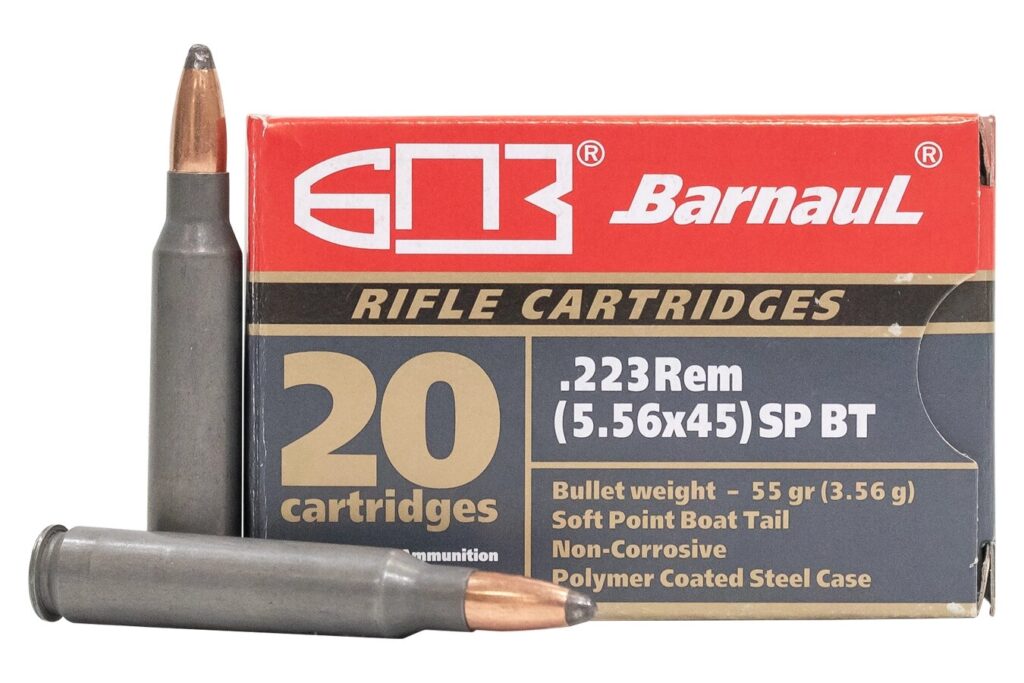 Barnaul 223 Remington Ammo 55 grain Soft Point Case of 500 Rounds Bulk BRN223REMSPBT55