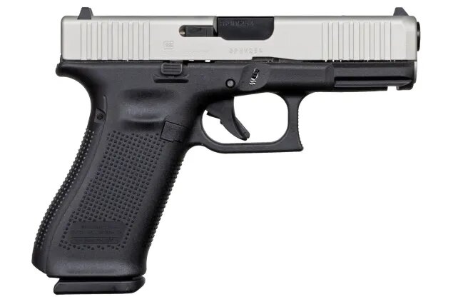 Glock 45 9mm Luger 3-17 rd Mags ‘Shimmering Aluminum’ Slide ACG-57036