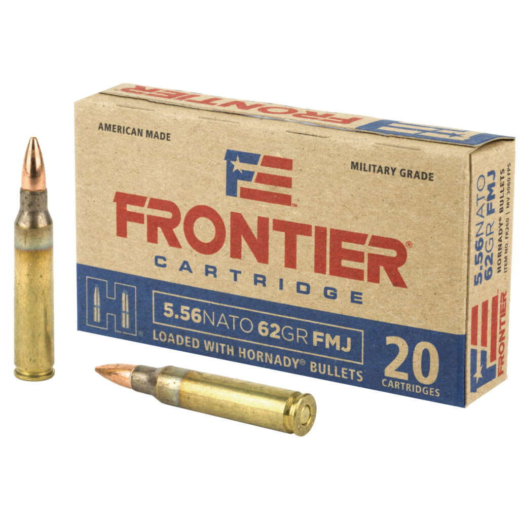 Hornady Frontier 5.56 NATO Ammo 62 grain FMJ Case of 500 Rounds Bulk FR260