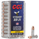 CCI Stinger 22 LR Ammo 32 grain Plated Hollow Point 500 Rounds 0050 - View 1
