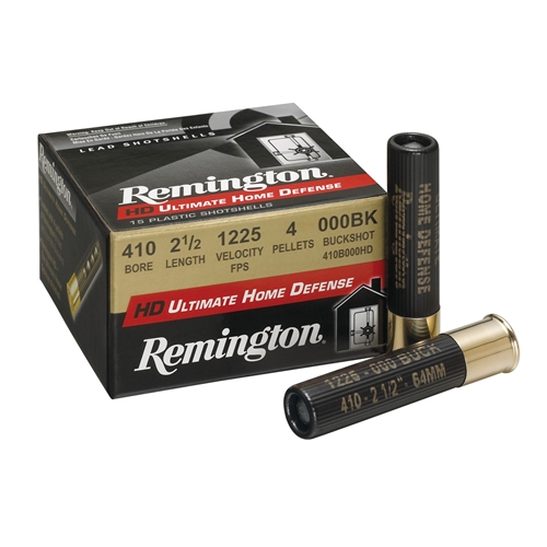 Remington Ultimate Home Defense 410 Bore Ammo 2-1/2″ 000 Buck 4 Pellet Case of 150 Rounds / Shells Bulk 410B000HD
