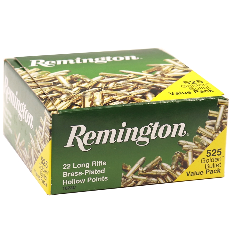Remington Golden Bullet 22 LR Ammo 36 grain Plated Hollow Point Case of 6300 Rounds Bulk 1622C