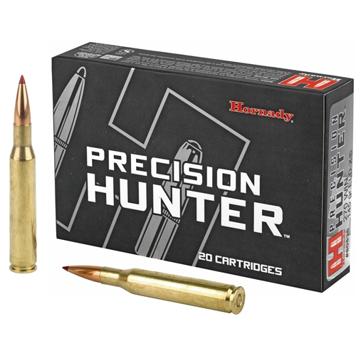 Hornady Precision Hunter 270 Win Ammo 145 grain ELD-X Tipped Box of 20 Rounds 80536