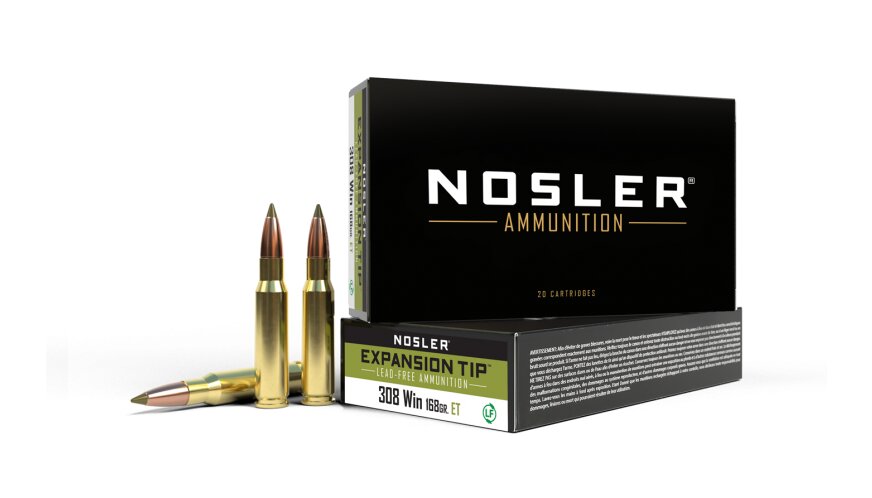 Nosler Expansion Tip 308 Winchester Ammo 168 grain Tipped Box of 20 Rounds 40035