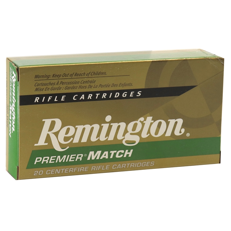 Remington Premier Match 308 Winchester Ammo 175 grain MatchKing BTHP Box of 20 Rounds RM308W8
