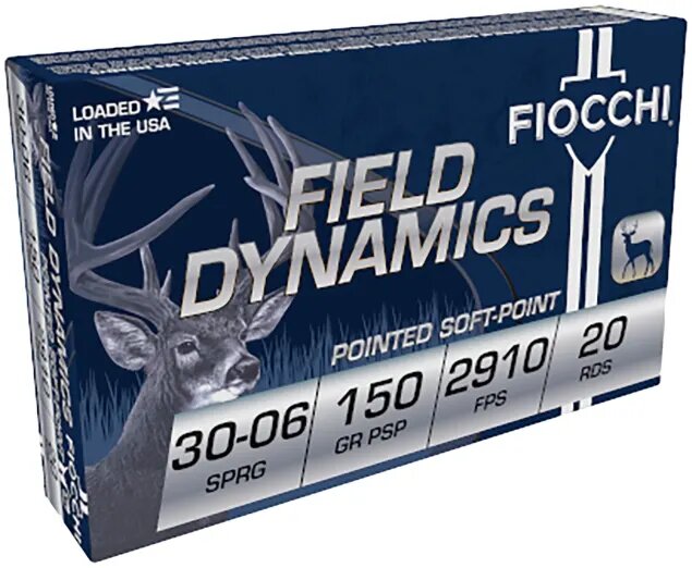 Fiocchi Shooting Dynamics 30-06 Springfield Ammo 150 grain PSP Box of 20 Rounds 3006B