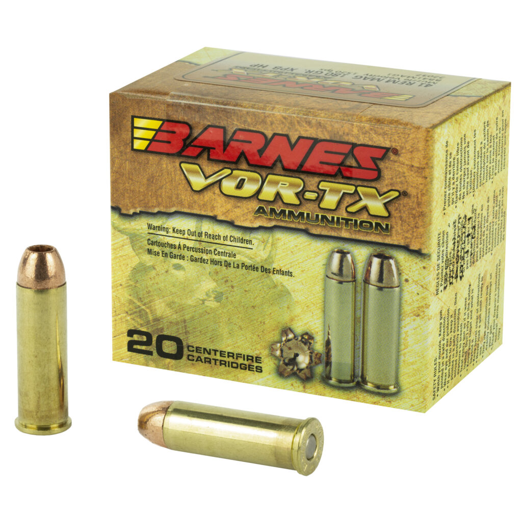 Barnes VOR-TX 41 Rem Mag Ammo 180 grain XPB Hollow Point Case of 200 Rounds BB41MAG1
