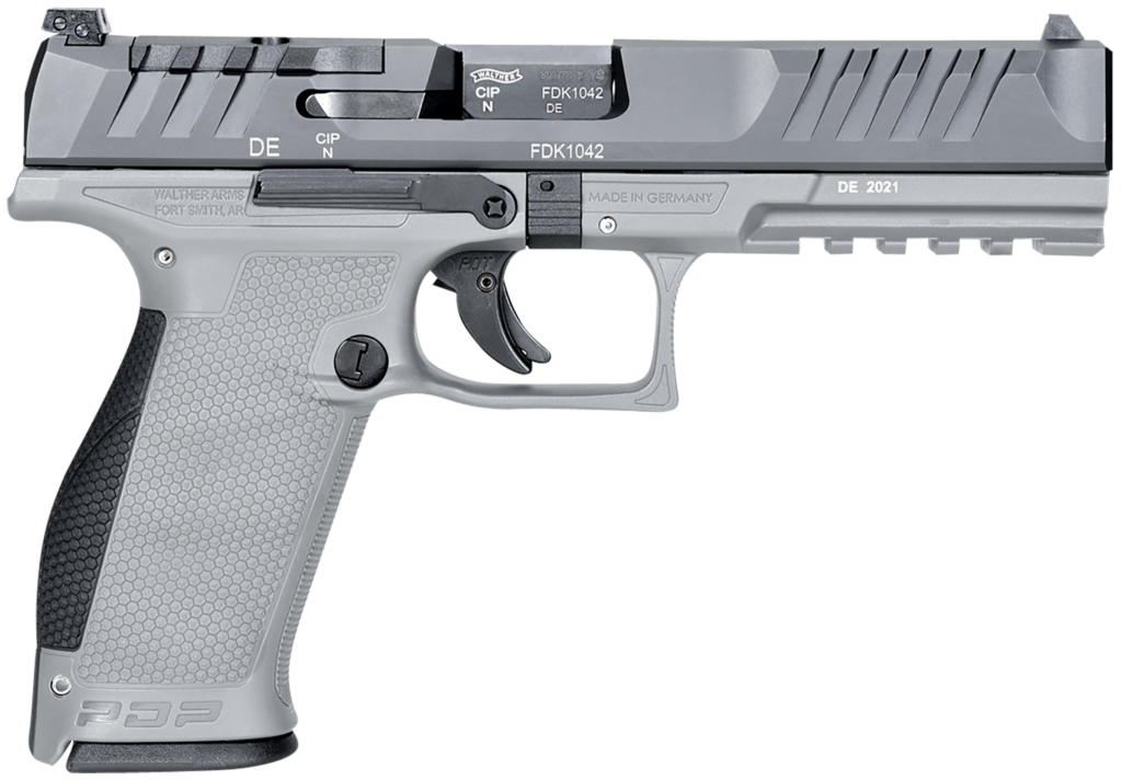 Walther PDP 9mm 5″ Barrel Optics Ready Tungsten Gray 18 Round Capacity 2858401