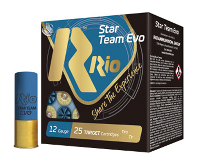 Rio Star Team Training 12 GA Ammo 2-3/4″ 1 oz #8 Shot Case of 250 Rounds / Shells Bulk STT28LT8
