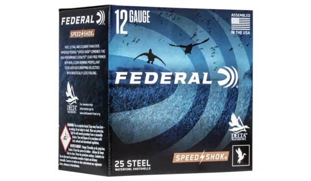 Federal Speed-Shok 12 GA Ammo 3″ 1-1/8 oz #2 Steel Shot Case of 250 Rounds / Shells Bulk WF1432