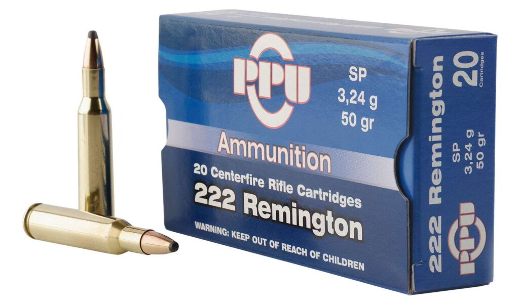 Prvi Partizan PPU Rifle Line 222 Remington Ammo 50 grain Soft Point Box of 20 Rounds PP222