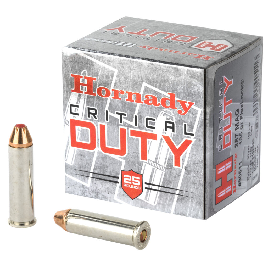 Hornady Critical Duty 357 Magnum Ammo 135 grain FlexLock Case of 250 Rounds 90511