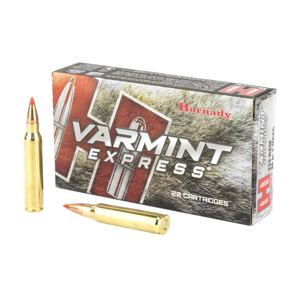 Hornady Varmint Express 223 Remington Ammo 55 grain V-MAX Tipped Case of 200 Rounds 8327