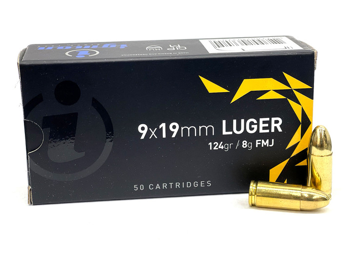 Igman 9mm Luger Ammo 124 grain FMJ Case of 1000 Rounds Bulk IGM9MM124