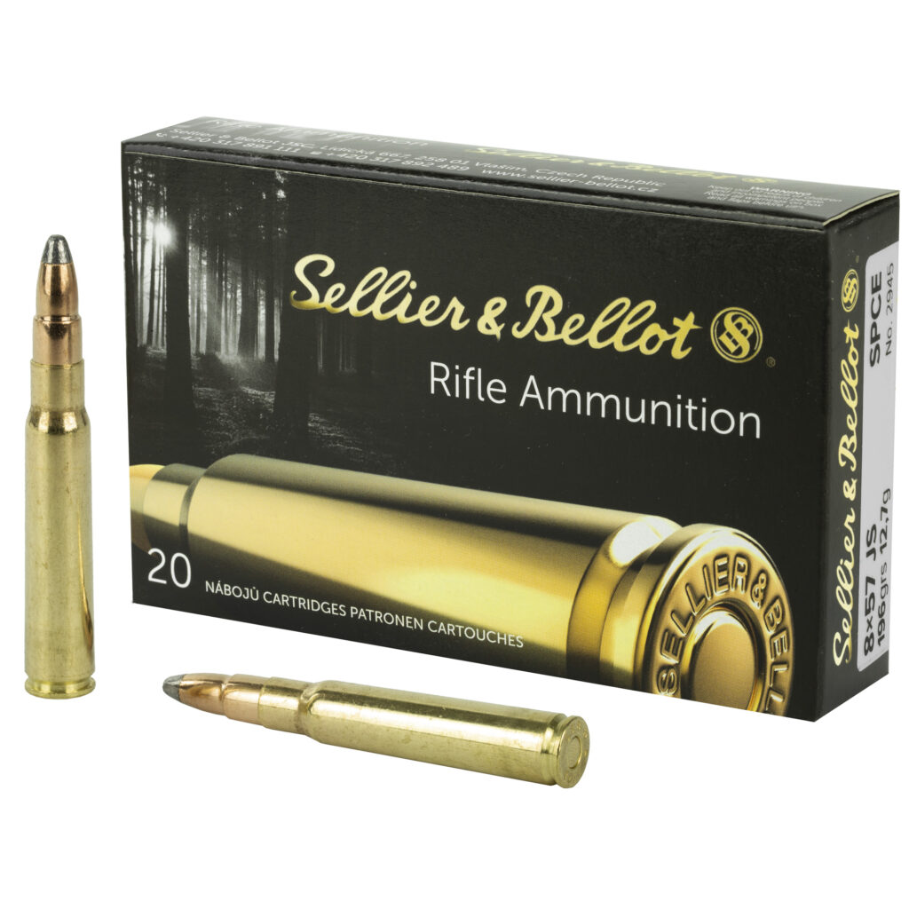 Sellier & Bellot 8×57 Mauser Ammo 196 grain SPCE Box of 20 Rounds SB857JSB