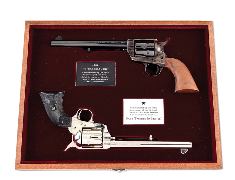 Colt SAA 45 & Frontier Six Shooter .44-40 “1873 PEACEMAKER CENTENNIAL 1973” Case