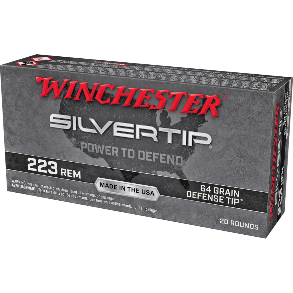 Winchester Silver Tip 223 Remington Ammo 64 grain Tipped 100 Rounds (5-20 rd boxes) W223ST