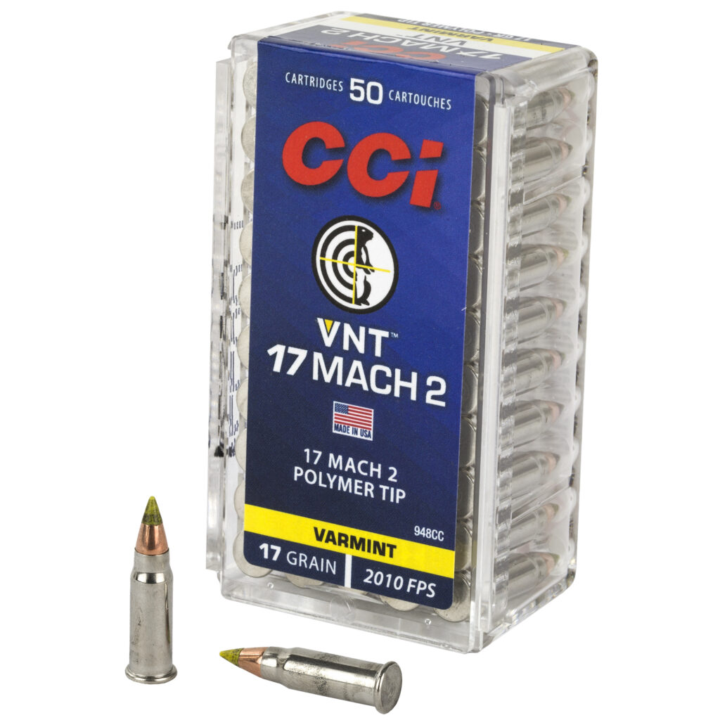 CCI Varmint 17 Mach 2 Ammo 17 grain VNT Tipped 500 Rounds 948CC