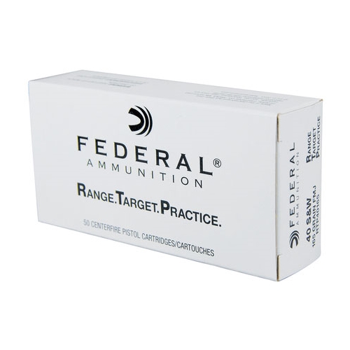 Federal Range & Target Practice 40 S&W Ammo 165 grain FMJ Case of 1000 Rounds Bulk RTP40165