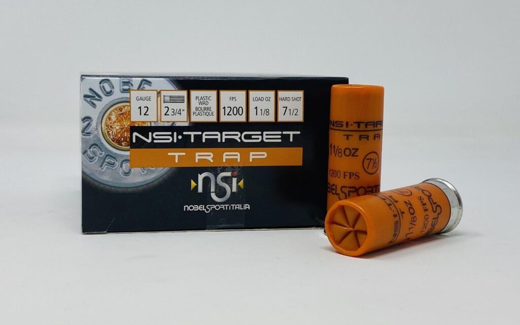 Nobel Sport Italia Target Trap 12 GA Ammo 2-3/4″ 1-1/8 oz #7-1/2 Shot Case of 250 Rounds ANS1275 – Free Shipping